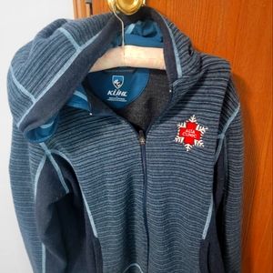 Womens soft hooded kuhl jacket.